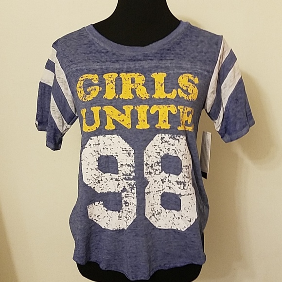 No Boundaries Tops - Buy 4 get 50% Off M & XL Jersey blue white yellow